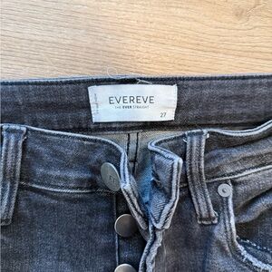 Evereve Women's Dark Gray Straight Leg Jeans